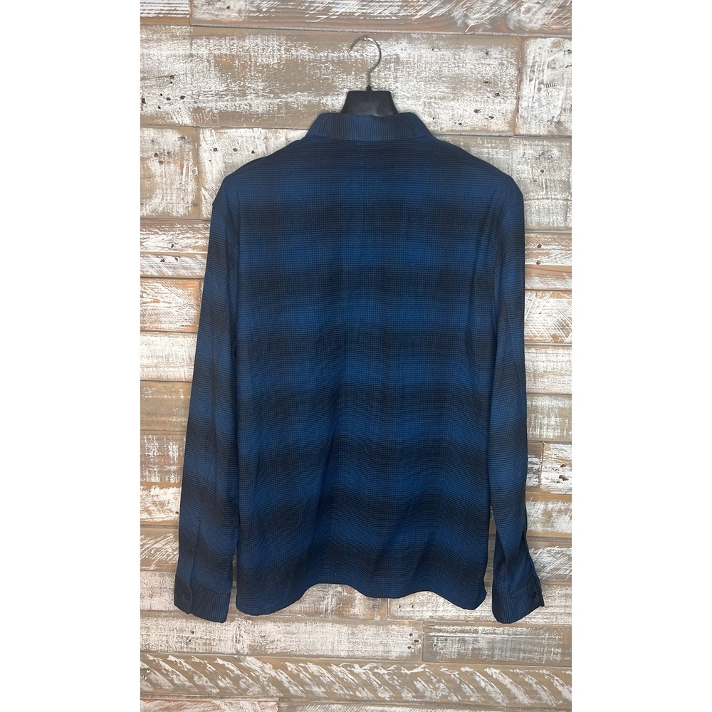 Unbranded Unisex Blue/Black button up flannel - Picture 2 of 2